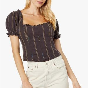 Free People Serotonin Corset Top in Espresso Bean Size S